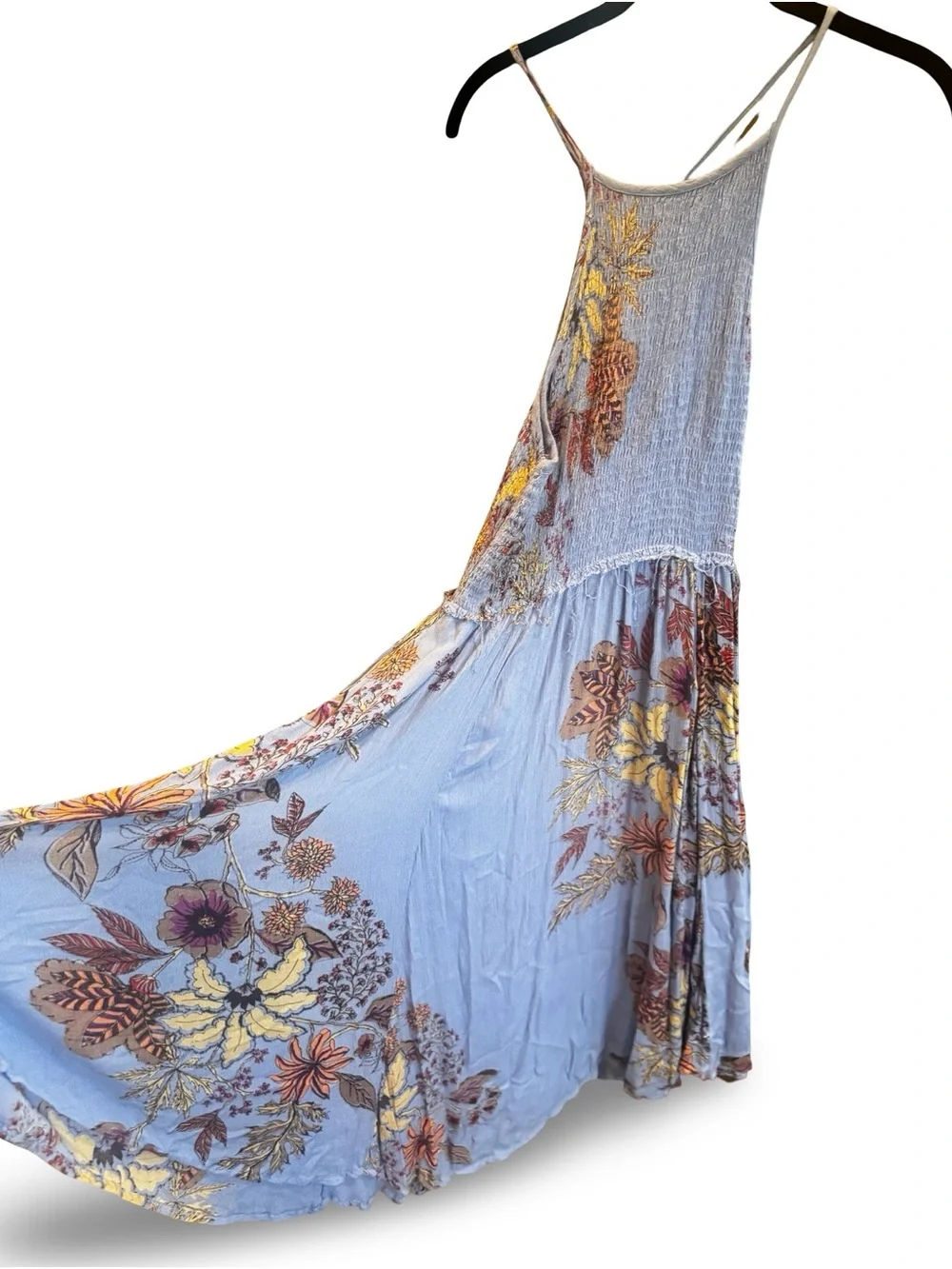 Free People Seasons in the Sun vintage Lavender Floral High-Low Midi Dress